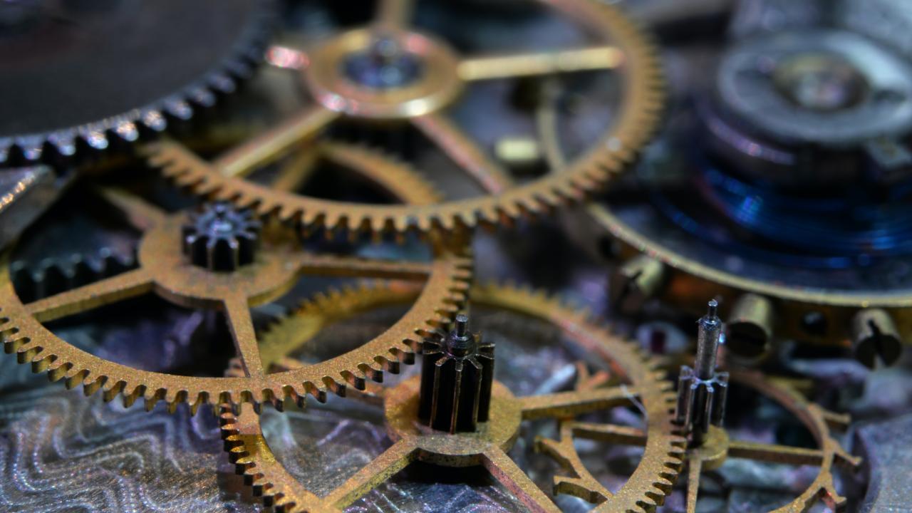 Photo des rouages d'une méchanique