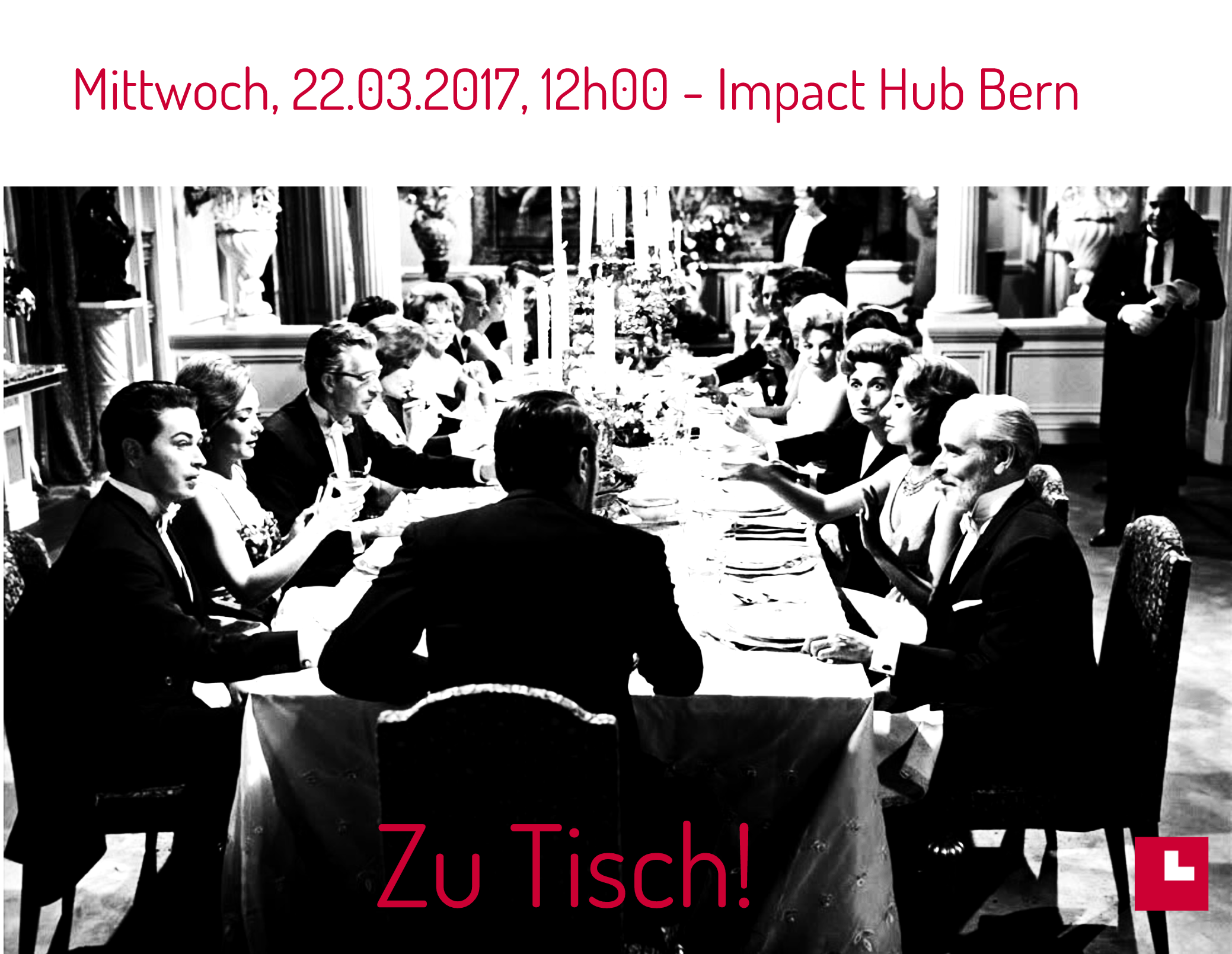Flyer zu Tisch! mit der Verwaltung in Bern